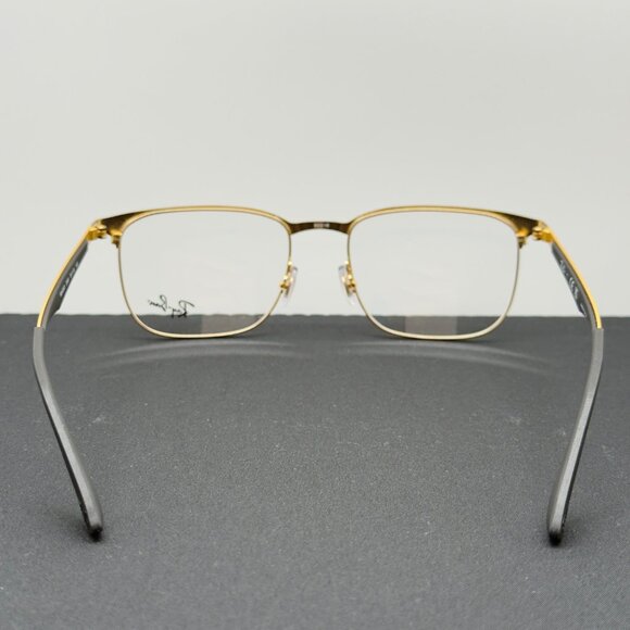 Ray Ban RB6363 2890 Polished Black on Gold Square Eyeglasses Frames 54-18-145 - Picture 5 of 11